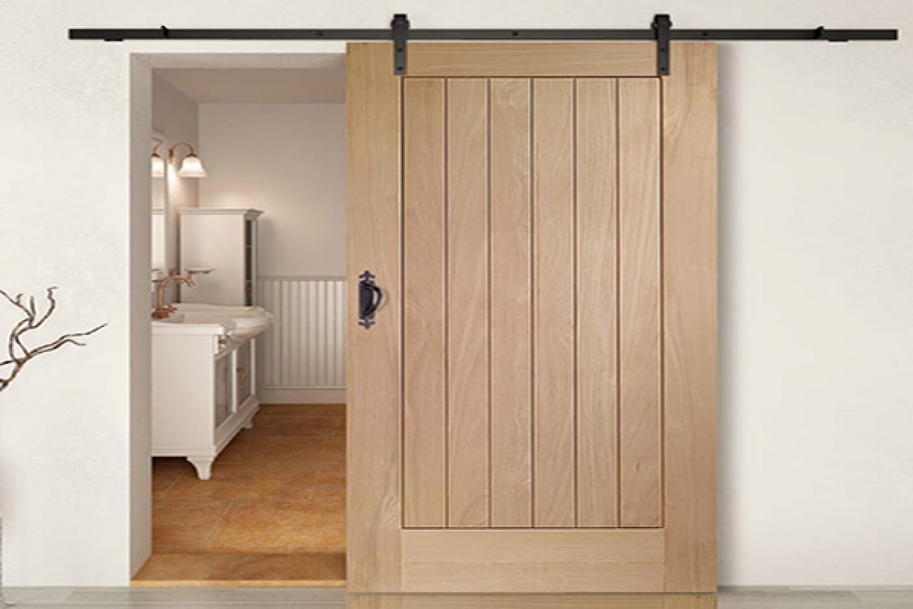 Porta de correr com trilho para quarto